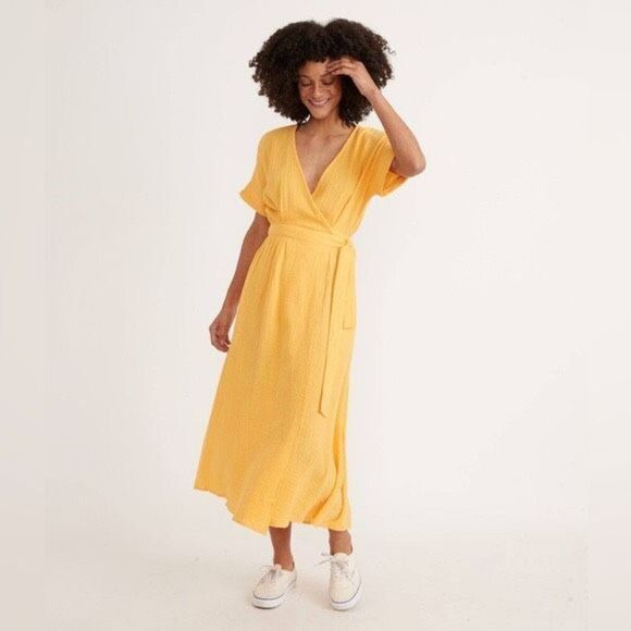Marine Layer Valencia Wrap Dress - Picture 1 of 7